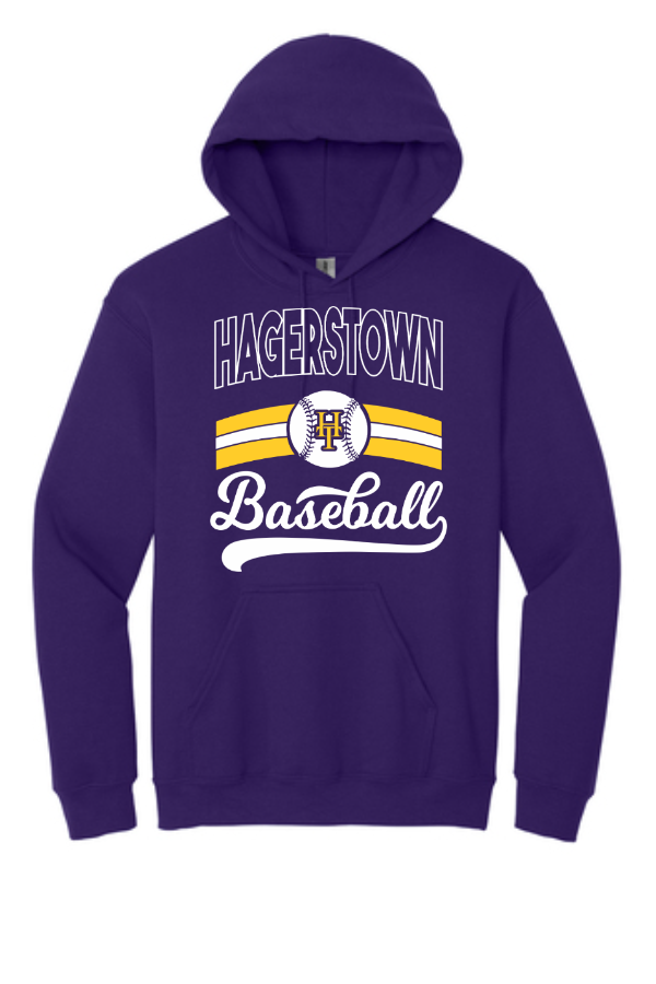 Baseball Stripe Hooded Sweatshirt