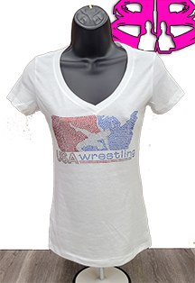 USA Wrestling Rhinestone Shirt