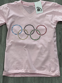 Olympic Rhinestone Women's V-Neck