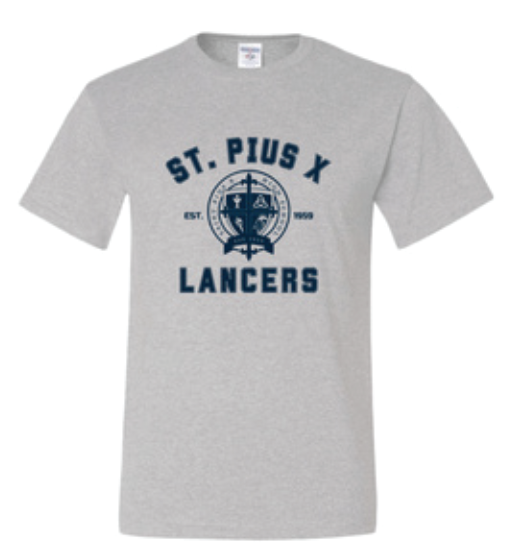 St Pius X Lancers with Crest Dri-Power 50/50 T-Shirt 29MR