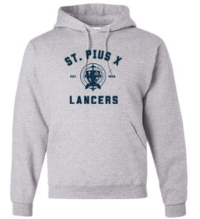 St Pius X Lancer NuBlend Hooded Sweatshirt 996MR