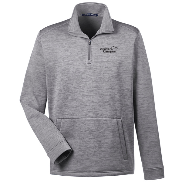 DG798 Devon & Jones Men's Newbury Melange Fleece Quarter Zip