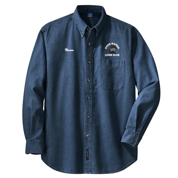 SP10 Port & Company Long Sleeve Value Denim Shirt