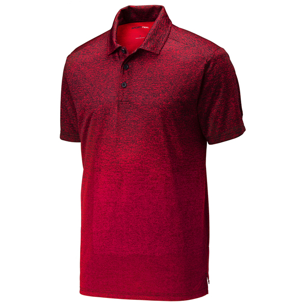 ST671 Sport-Tek Ombre Heather Polo