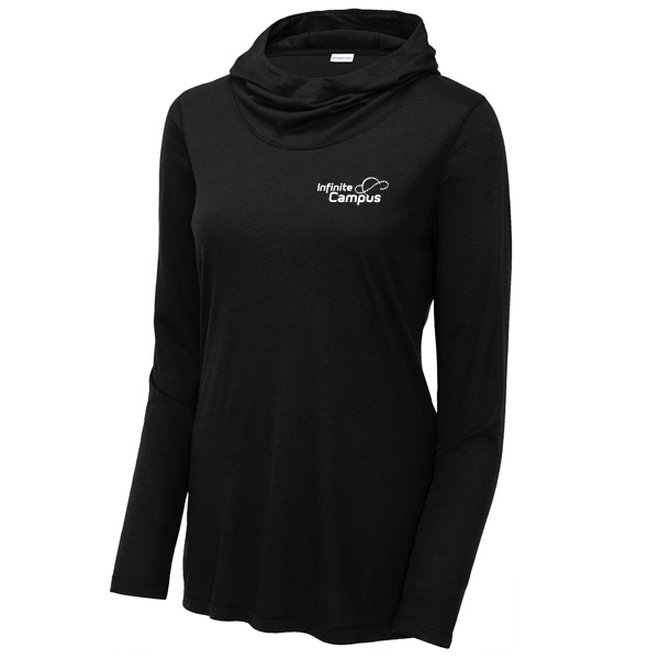 LST406 Sport-Tek Ladies PosiCharge  Tri-Blend Wicking Long Sleeve Hoodie