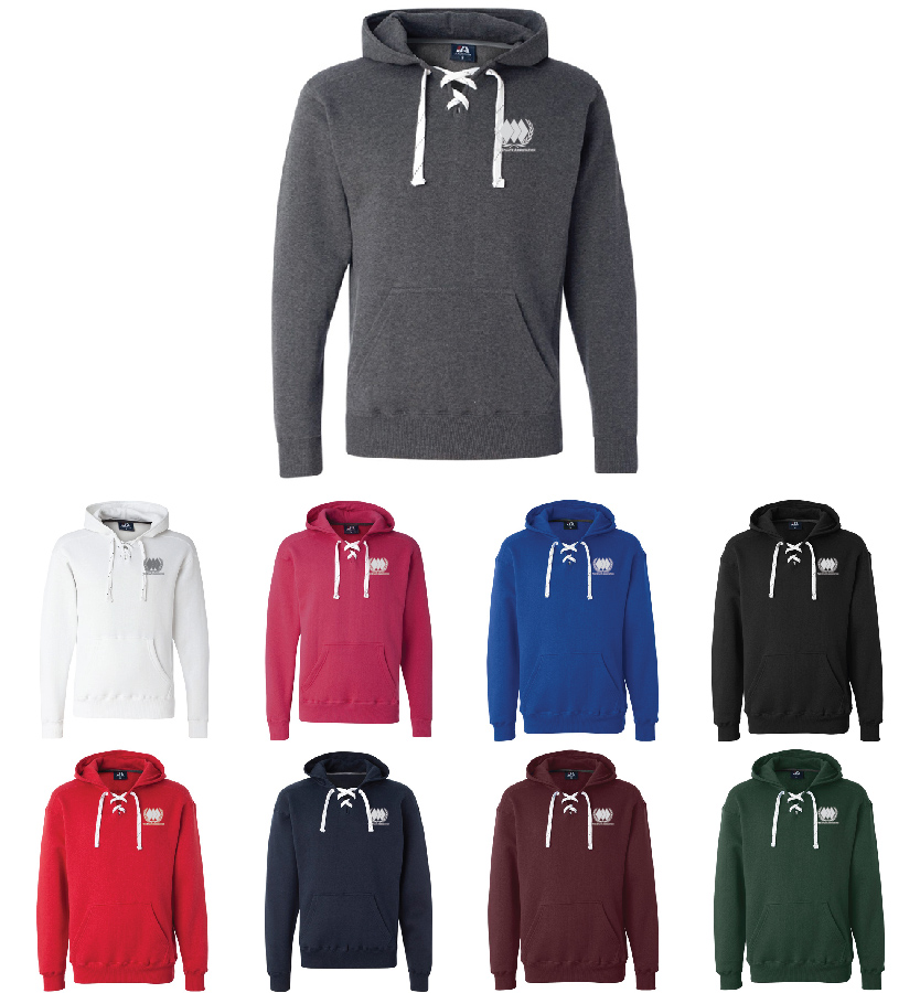 8830 J. America Sport Lace Hooded Sweatshirt