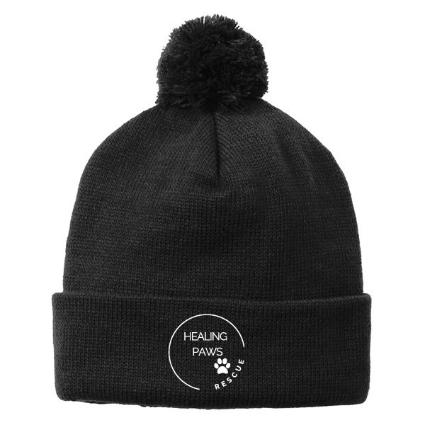 STC37 Sport-Tek Solid Pom Pom Beanie